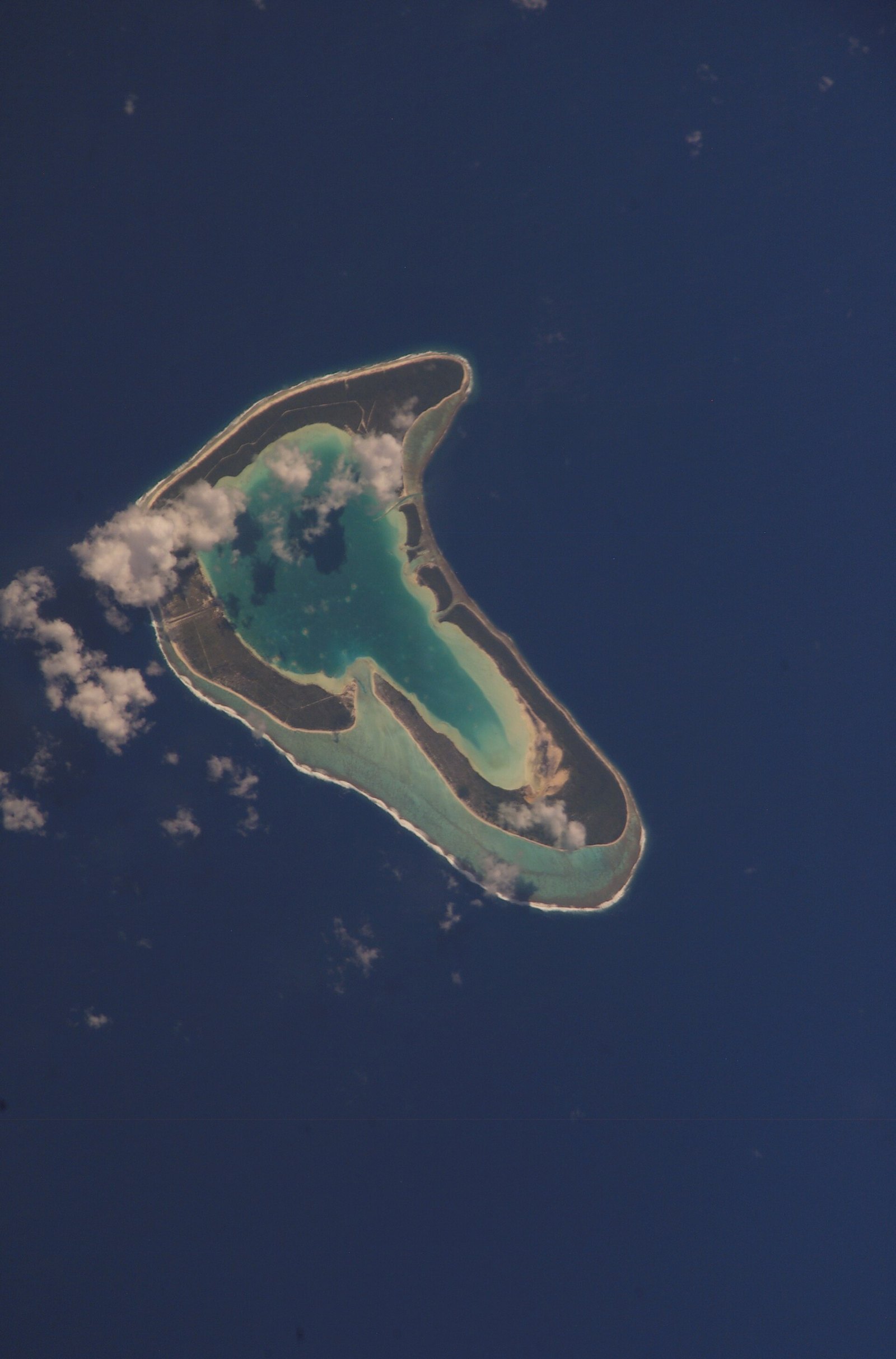 L’atoll de Tupaï vu depuis l’espace